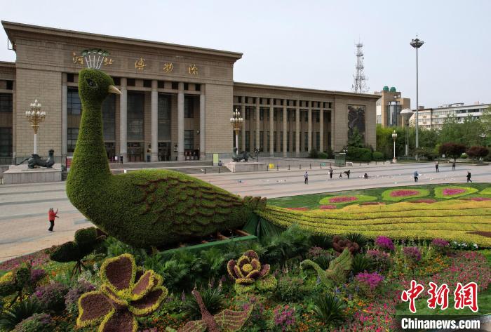 圖為航拍花壇。(無人機(jī)照片) 翟羽佳 攝