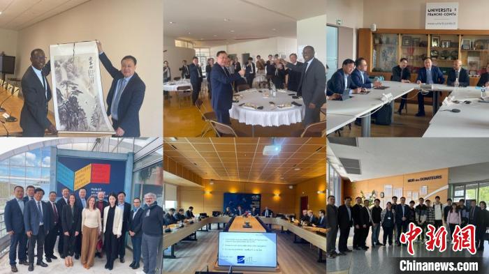 圖為法國站訪問留影?！“不沾髮W供圖。