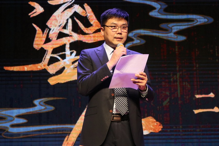 北京外國語大學(xué)黨委常委、副校長趙剛在活動現(xiàn)場講話。主辦方供圖