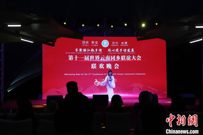 圖為第十一屆世界云南同鄉(xiāng)聯(lián)誼大會舉辦聯(lián)歡晚會?！〈抻澜?攝