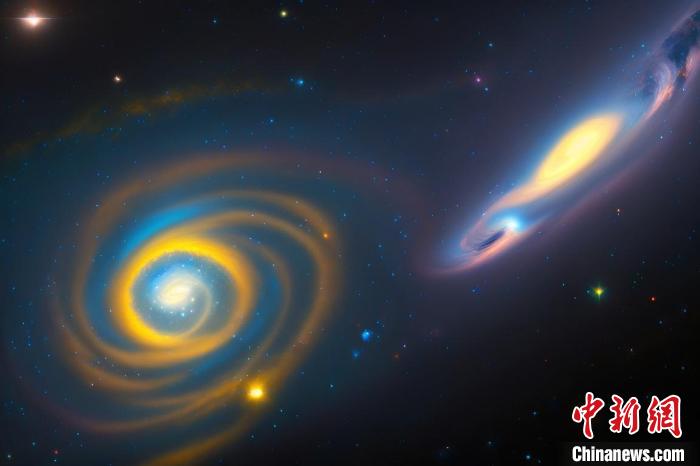 本星系群的三維藝術(shù)圖?！≈锌圃簢?guó)家天文臺(tái) 供圖