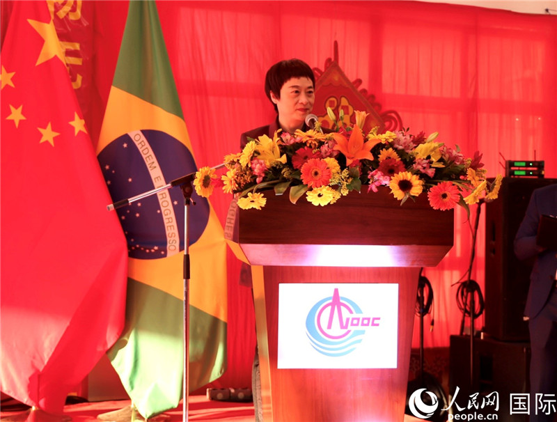 駐里約熱內(nèi)盧總領(lǐng)事田敏致辭。人民網(wǎng)記者宋亦然攝