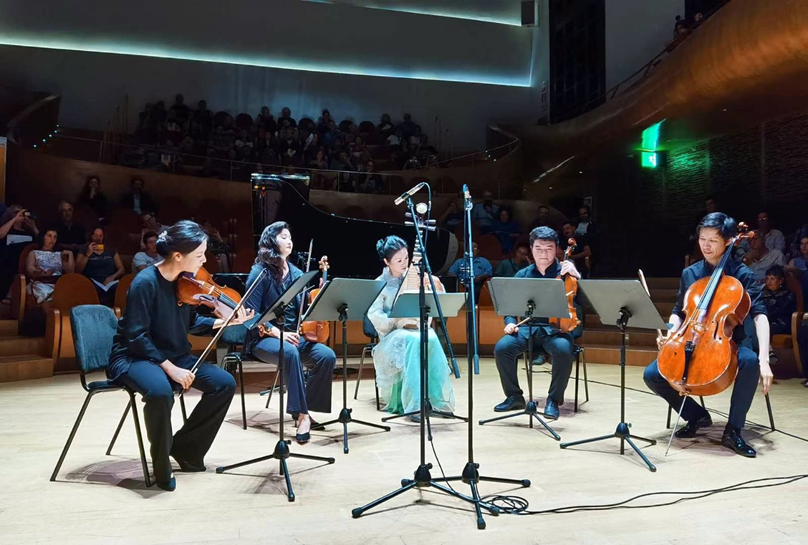 “古老文明的現(xiàn)代回聲——中國(guó)當(dāng)代作曲家室內(nèi)樂(lè)作品音樂(lè)會(huì)”在意大利舉行。中國(guó)駐意大利使館供圖