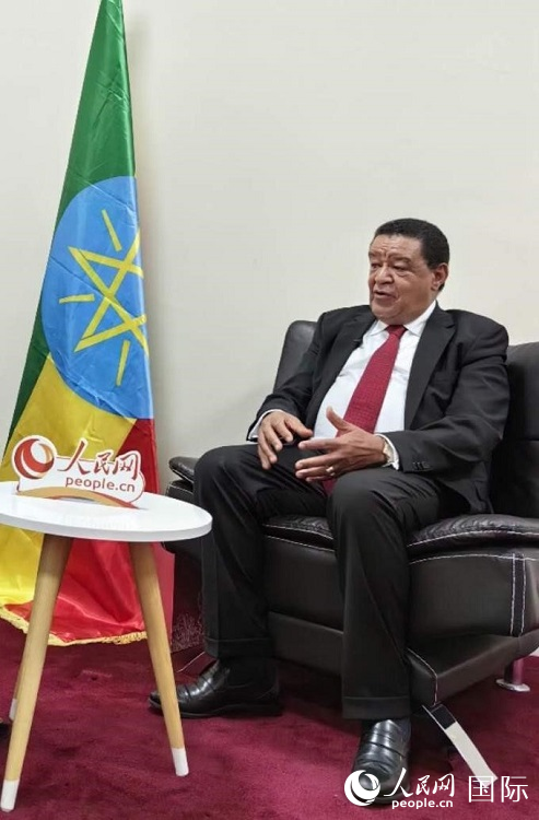 穆拉圖·特肖梅接受人民網(wǎng)專訪。人民網(wǎng)記者 陳星星攝