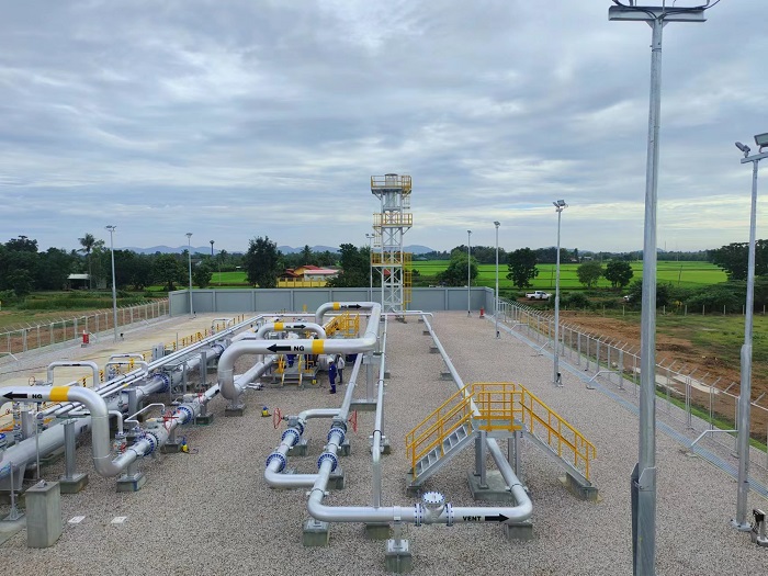 泰國(guó)新崗天然氣管道項(xiàng)目首站?？ì斎R 攝