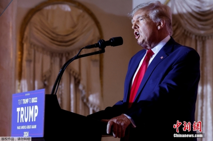 當(dāng)?shù)貢r(shí)間2022年11月15日，美國前總統(tǒng)特朗普在佛羅里達(dá)州海湖莊園發(fā)表演講，正式宣布將參加2024年美國總統(tǒng)大選。據(jù)美媒報(bào)道，特朗普已正式提交文件加入2024年總統(tǒng)競選。這是特朗普第三次發(fā)起美國總統(tǒng)競選活動(dòng)。