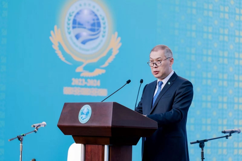 哈薩克斯坦駐華大使努雷舍夫致辭。主辦方供圖