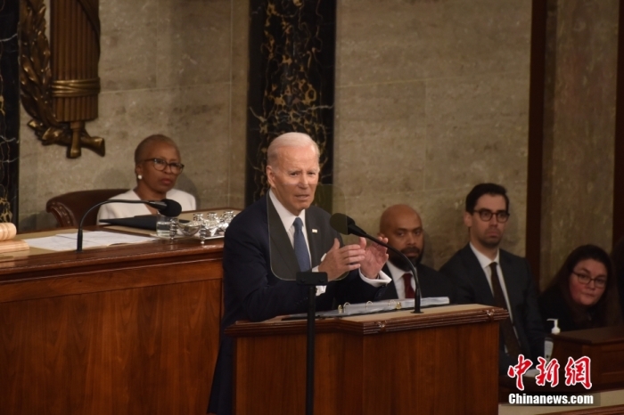 當?shù)貢r間2月7日晚，美國總統(tǒng)拜登在國會發(fā)表其任內(nèi)第二次國情咨文演講。圖/<a target='_blank' href='/' _fcksavedurl='/'><p  align=