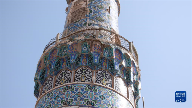 這是10月12日在阿富汗赫拉特省拍攝的受到損壞的赫拉特大清真寺局部。新華社發(fā)（馬沙勒攝）