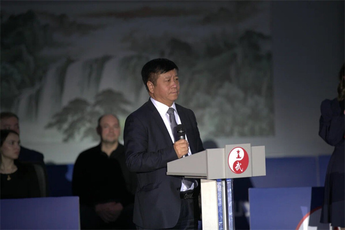 中國駐俄羅斯大使張漢暉致辭。駐俄羅斯大使館供圖