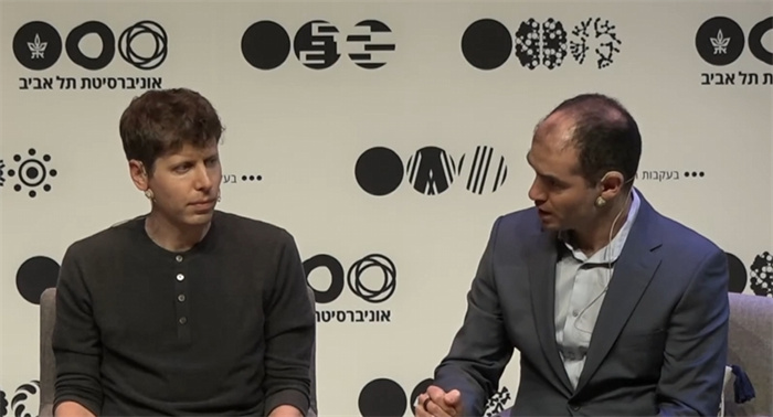 奧特曼和伊利亞在以色列特拉維夫大學的圓桌分享會。圖源：視頻截圖