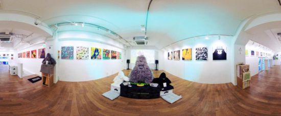 “大衛(wèi)猿”主題展覽現(xiàn)場(chǎng)。（主辦方供圖）