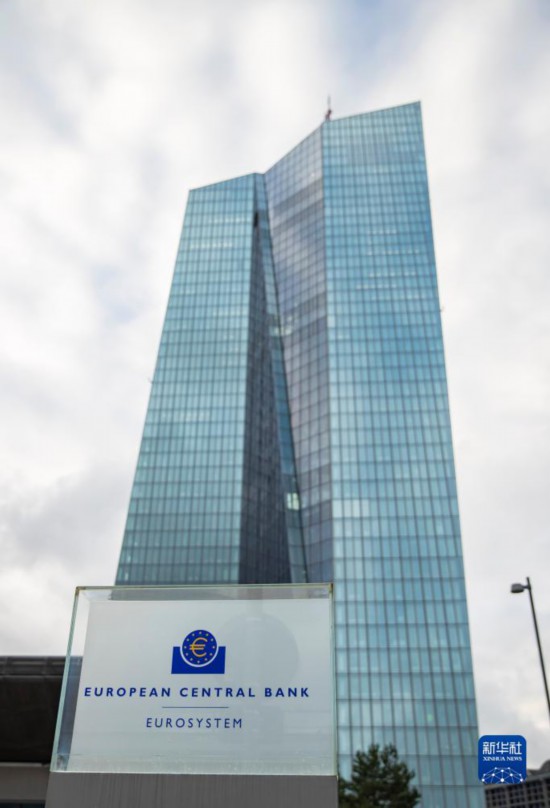 這是12月14日在德國法蘭克福拍攝的歐洲央行大樓。新華社記者 張帆 攝