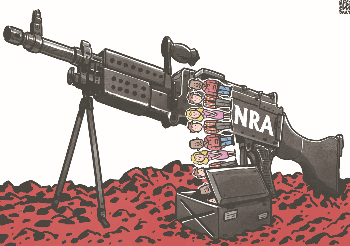 NRA成為推行槍支管控背后最大的阻力。（來源：中國日?qǐng)?bào) 作者：蔡艨）