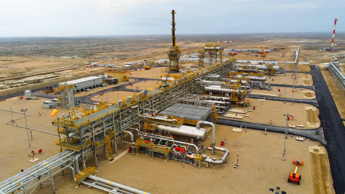 圖為西古爾納-1油田項(xiàng)目一景。中國石油（伊拉克）西古爾納公司供圖。
