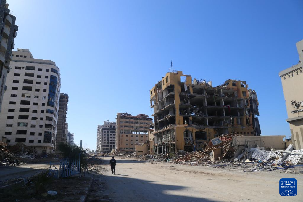 這是1月25日拍攝的加沙城一角。新華社發(fā)