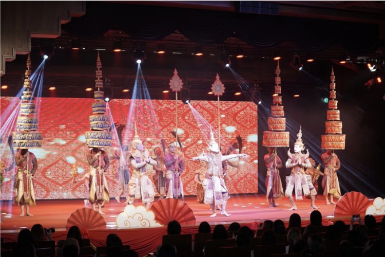 圖為2024“歡樂春節(jié)”中泰互致新春賀辭活動現場。 中國駐泰國大使館文化處供圖
