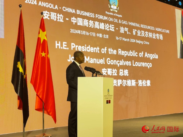 安哥拉總統(tǒng)若昂·曼努埃爾·貢薩爾維斯·洛倫索。人民網(wǎng)記者 張榮攝