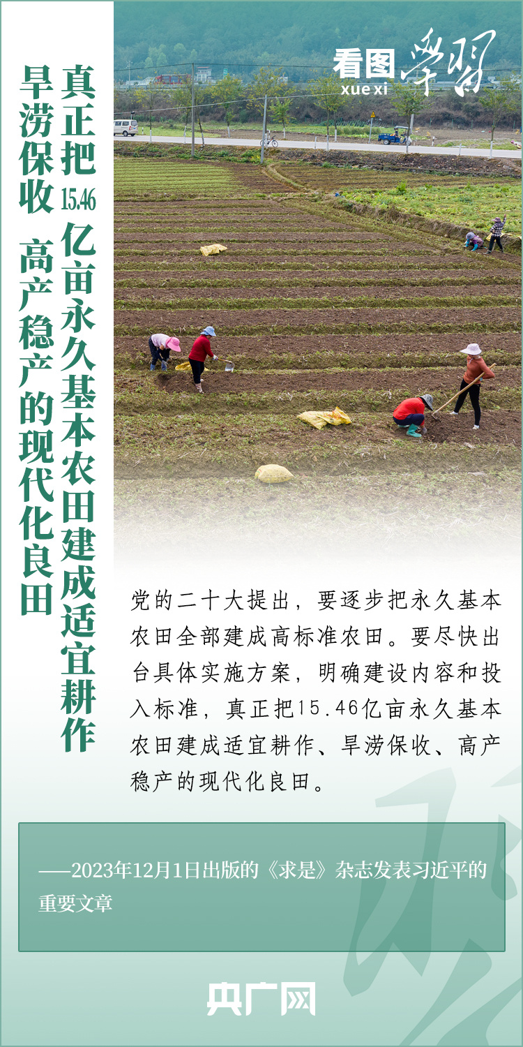 看圖學(xué)習(xí)丨推廣良田、良種、良法、良機(jī) 給農(nóng)業(yè)現(xiàn)代化插上科技的翅膀