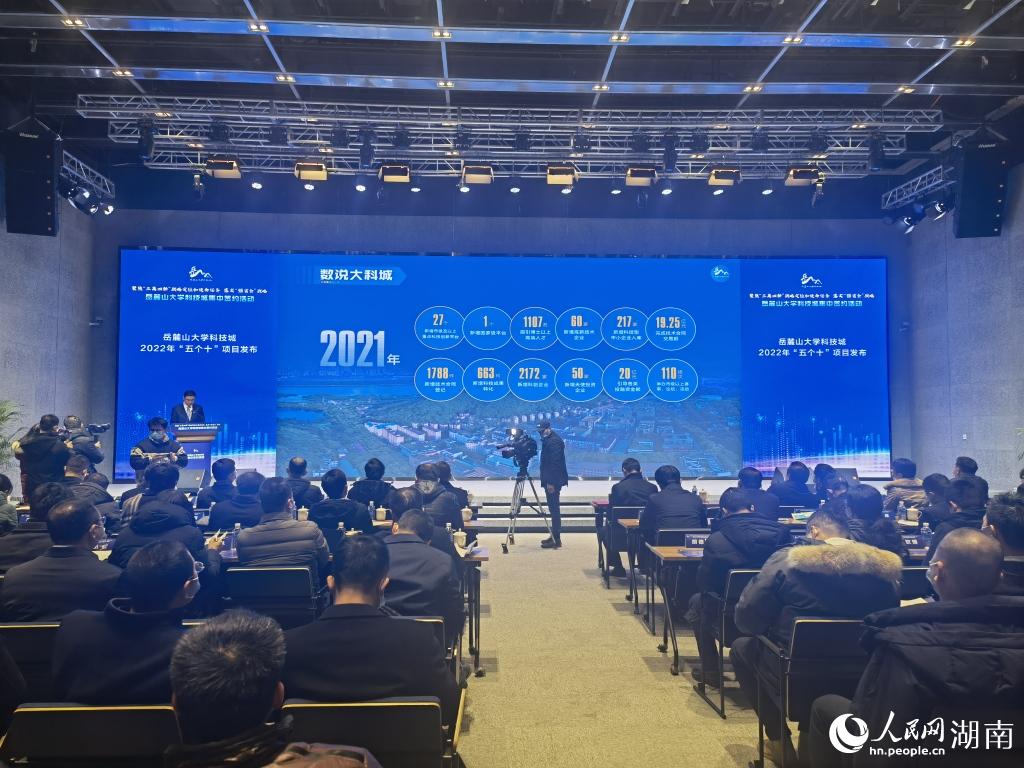 大科城管委會主任羅予武發(fā)布“五個十”項目。人民網(wǎng) 匡瀅攝