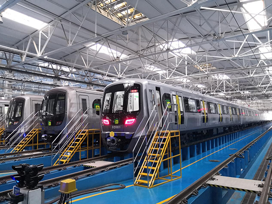 石家莊地鐵二號(hào)線列車。 中車齊車集團(tuán)石家莊公司供圖