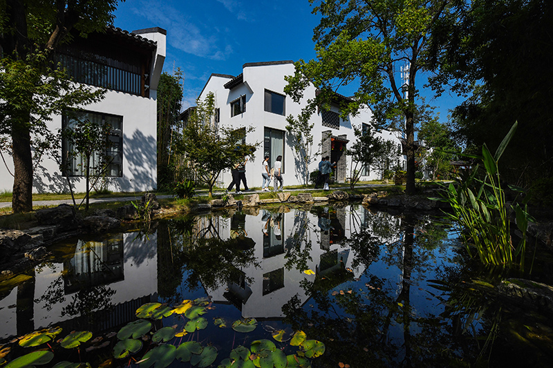 畈塘民宿群保留了江淮建筑的傳統(tǒng)風格。吳芳攝