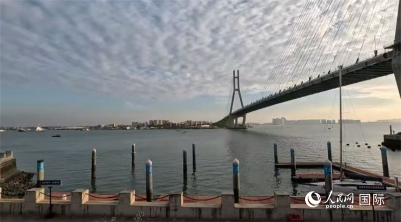 海南省儋州市洋浦大橋。人民網 薩拉·阿芙澤爾攝