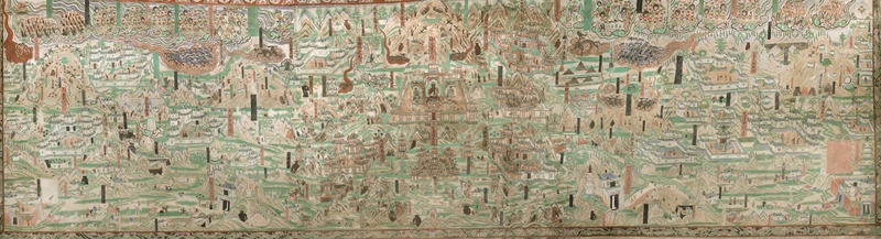 莫高窟第61窟五臺(tái)山圖。