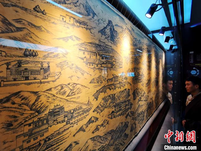 圖為歷代藏醫(yī)藥學教育機構展示。　張?zhí)砀?攝