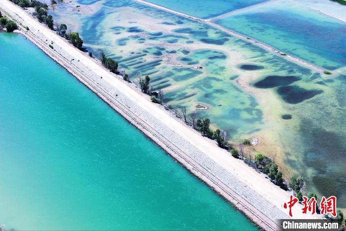 航拍貴德縣黃河。　馬銘言 攝