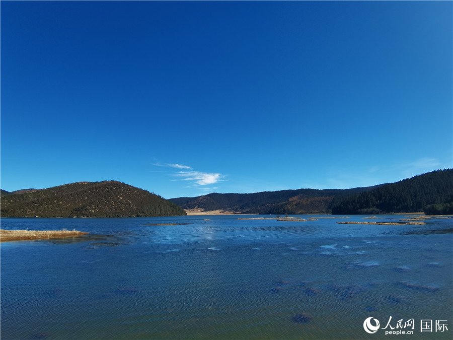 香格里拉國(guó)家公園景區(qū)內(nèi)，被譽(yù)為“高原仙子”的屬都湖。人民網(wǎng)記者 杜明明攝