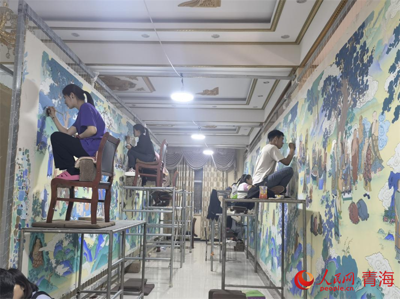 龍樹畫院傳習(xí)室。人民網(wǎng) 馬可欣攝