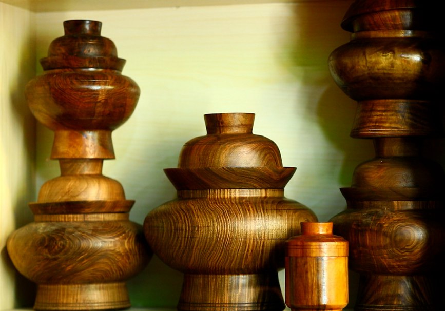 藏地木碗成品。