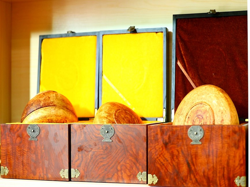 藏地木碗成品。