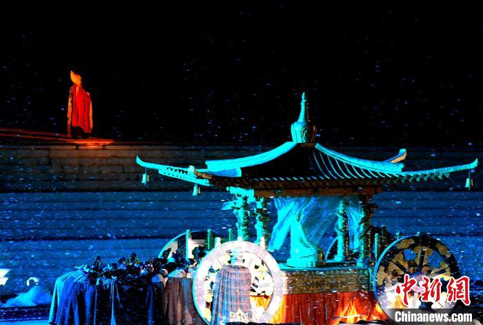 3月17日，西藏拉薩，《文成公主》大型史詩(shī)劇演出現(xiàn)場(chǎng)?！±盍?攝