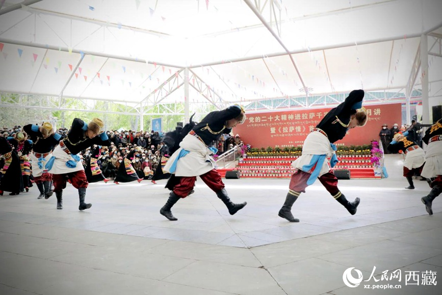 舞蹈《守望青稞》。人民網(wǎng) 次仁羅布攝