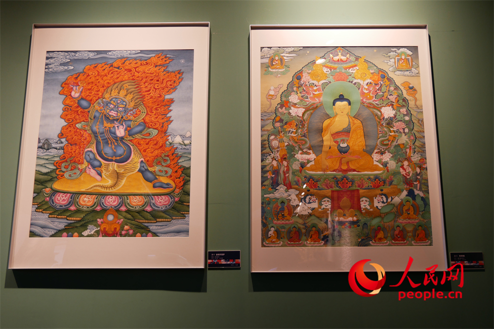 唐卡藝術(shù)作品。人民網(wǎng) 韋衍行攝