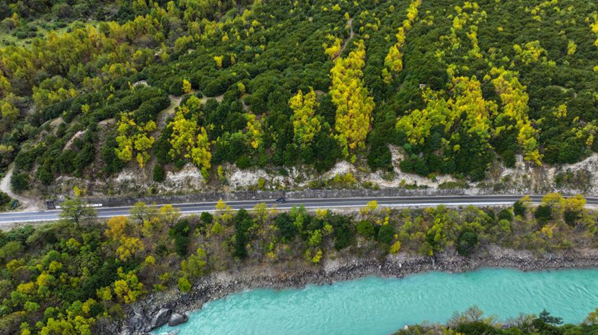 去往墨脫的路上，秋色正明。張澤坤攝